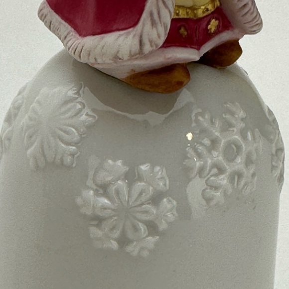 Lenox Porcelain Pere Noel Bell Santa Bag of Toys Holding Stocking And Candy Cane - Picture 6 of 13